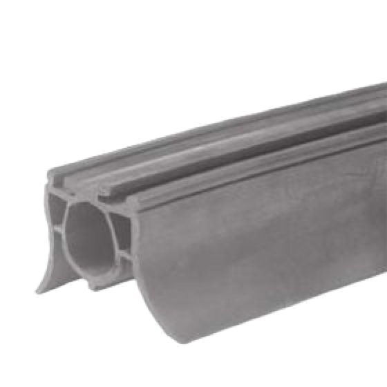 1035SR Guarnición de caucho inferior suave EPDM, con cámara interior y 2 labios